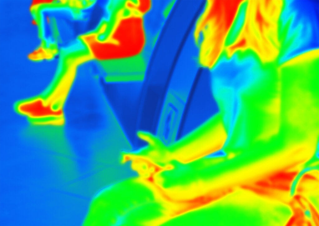 Serie «Piezas térmicas» (01): firma calórica de un cuerpo como mapa de calor.