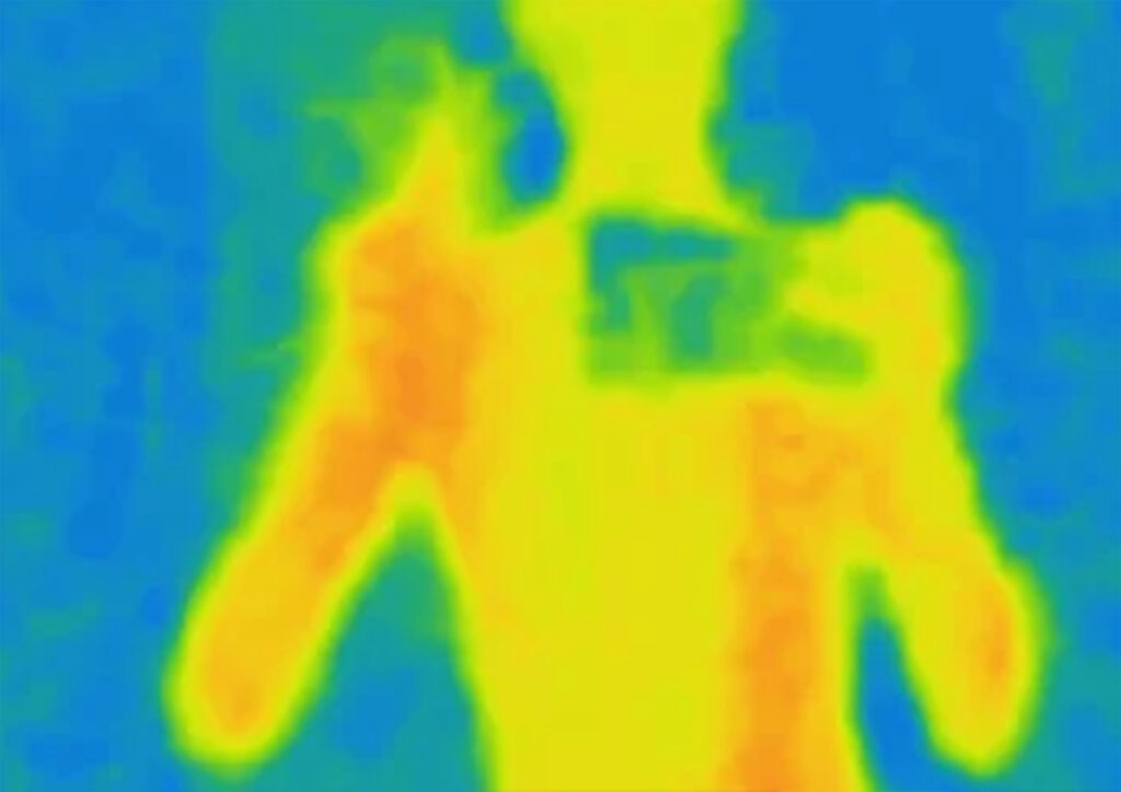 “Thermal Pieces” Series (02): A body’s heat signature as a heat map.