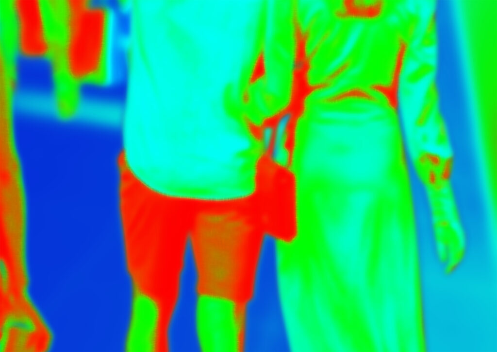 “Thermal Pieces” Series (04): A body’s heat signature as a heat map.