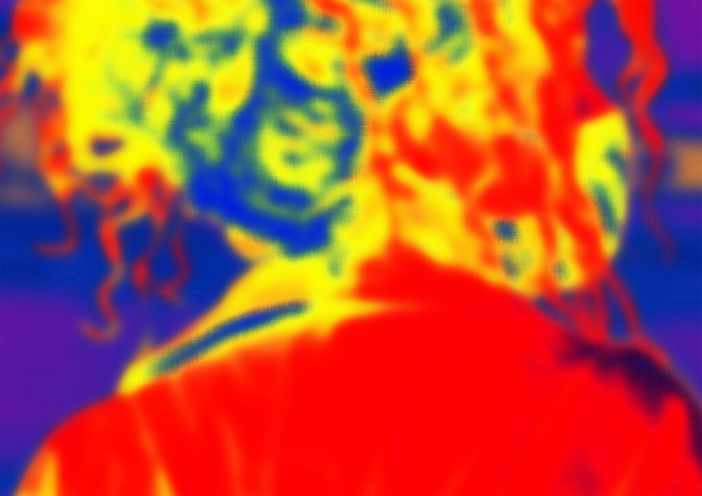 “Thermal Pieces” Series (06): A body’s heat signature as a heat map.