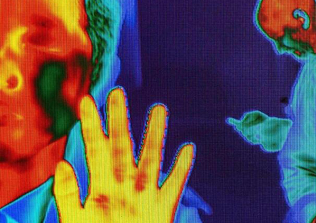 “Thermal Pieces” Series (07): A body’s heat signature as a heat map.